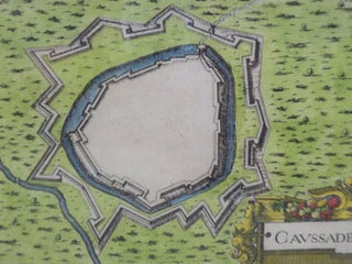 Item #1665259 Hand Colored 1636 Print, Map of Caussade, from 'Les plans et profils de toutes les...