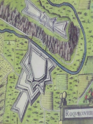 Item #1665300 Hand Colored 1636 Print, Map of Roquecourbe, from 'Les plans et profils de toutes...