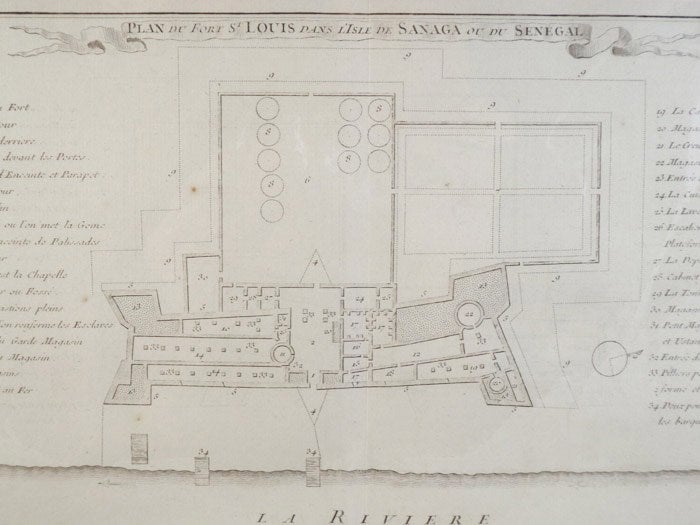 Item #1665557 1747 Plan from Prevost's 'Histoire Generale des Voyages': Plan du Fort St Louis Dans L'Isle de Sanaga ou du Senegal. Prevost.