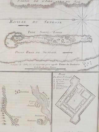 Item #1665738 1747 Map and Plan from Prevost's 'Histoire Generale des Voyages': Plan du Fort St...