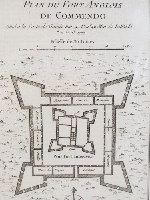 Item #1665744 1747 Plan from Prevost's 'Histoire Generale des Voyages': Plan du Fort Anglois de Commendo, Situe a la Coste de Guinee par 4. Deg. 42 Min. de Latitude Par Smith 1727. Prevost.
