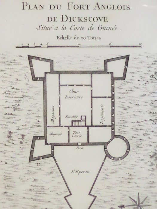 Item #1665751 1747 Plan from Prevost's 'Histoire Generale des Voyages': Plan du Fort Anglois de Dickscove, Situe a la Coste de Guinee. Prevost.