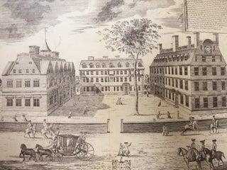 A Prospect of the Colleges in Cambridge in New England Engraved by Wm. Burgis in 1726 [Colleges]