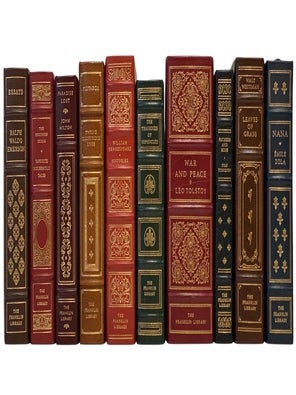 The Franklin Library 100 Greatest Books of All Time, Complete Set with 97 Notes from the Editors
