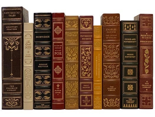 The Franklin Library 100 Greatest Books of All Time, Complete Set with 97 Notes from the Editors