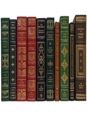The Franklin Library 100 Greatest Books of All Time, Complete Set with 97 Notes from the Editors