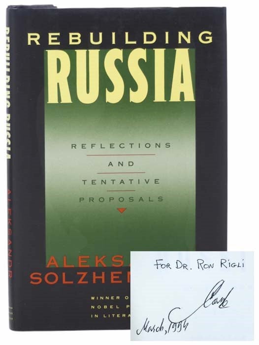 Item #2303529 Rebuilding Russia: Reflections and Tentative Proposals. Aleksandr I. Solzhenitsyn, Alexis Klimoff.