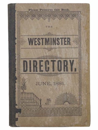 Item #2305016 The Westminster Directory, Containing a General Directory of the Citizens, and...