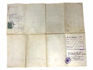 1926 Greek Immigration and Voting Documentation with Two Small Photos and Stamp