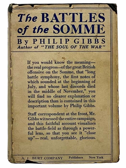 Item #2308453 The Battles of the Somme. Philip Gibbs.