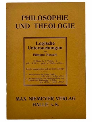 Item #2309135 Philosophie und Theologie: Logische Untersuchungen [Philosophy and Theology:...
