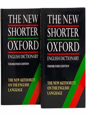 The New Shorter Oxford English Dictionary, Thumb Index Edition, in Two Volumes. Lesley Brown.