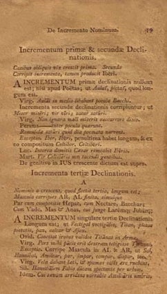 Emmanuelis Alvari, E Societate Jesu, Prosodia: Sive Institutionum Linguae Latinae. [Latin Text]