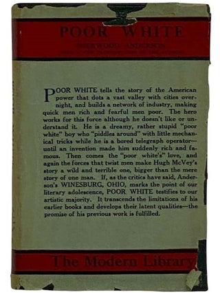 Item #2324802 Poor White (The Modern Library, No. 115). Sherwood Anderson