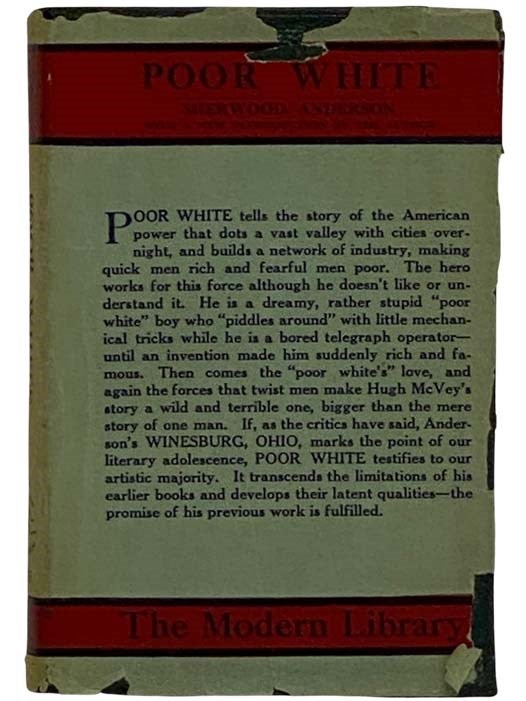 Item #2324802 Poor White (The Modern Library, No. 115). Sherwood Anderson.