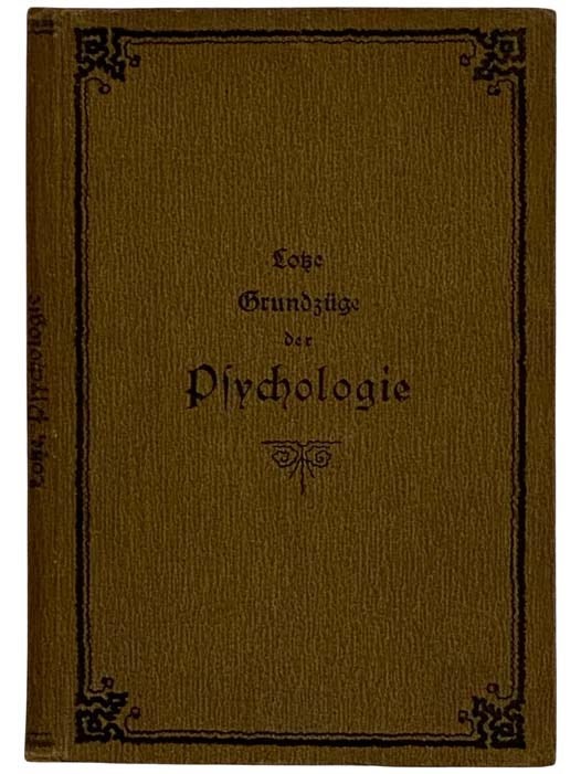 Item #2325210 Grundzuge der Psychologie [Fraktur Script (German Text)]. Hermann Lotze.