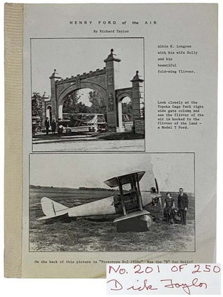 Item #2325701 Albin K. Longren: Henry Ford of the Air. Richard Taylor
