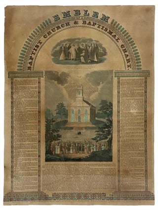 Item #2326311 Emblem Baptist Church & Baptismal Chart, 1836, Single Sheet