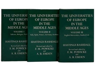 Item #2327719 The Universities of Europe in the Middle Ages, in Three Volumes: Volume I: Salerno,...