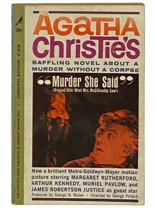 Item #2329857 Murder She Said (Original Title: What Mrs. McGillicuddy Saw!) (C318). Agatha Christie