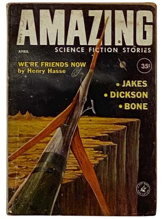 Item #2330208 Amazing Science Fiction Stories, April, 1960, Vol. 34, No. 4. David E. Fisher, John Jakes, J. F. Bone, Gordon R. Dickson, David R. Bunch.