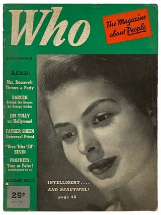 Item #2332296 Who: The Magazine About People, November, 1941, Vol. 1, No. 7. George Seldes,...