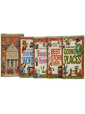 Richard Scarry's Look and Learn Library, in Four Volumes: Fun with Words; Things to Know; Best. Richard Scarry.