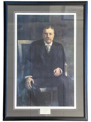 Large Modern Framed Print of 1918 George Torre Oil on Canvas Portrait of Theodore Roosevelt. Theodore Roosevelt, George Torre.