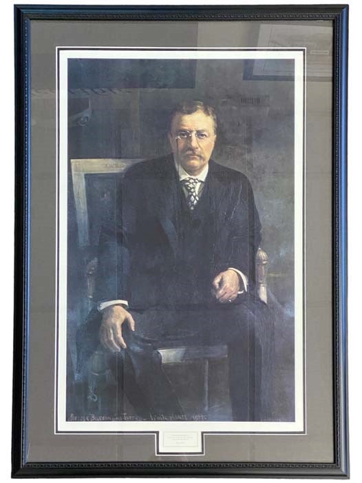 Item #2333142 Large Modern Framed Print of 1918 George Torre Oil on Canvas Portrait of Theodore Roosevelt. Theodore Roosevelt, George Torre.