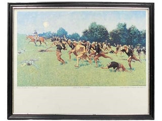 Item #2333149 Modern Print of 1898 Frederic Remington Oil on Canvas 'Charge of the Rough Riders'....