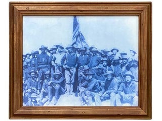 Item #2333153 Modern Print of Blue-Toned Photograph of Theodore Roosevelt and His Rough Riders....