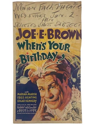 Item #2333596 1937 When's Your Birthday? Original Window Card