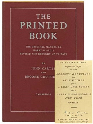 Item #2334370 The Printed Book. John Carter, Brooke Crutchley