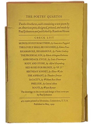 Item #2334947 The Poetry Quartos: The Aspirant; Monologue for Mothers (Aside); The Lovely Shall...