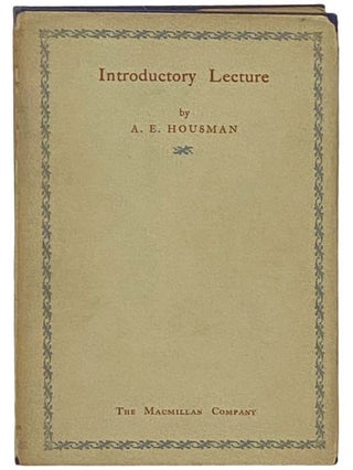 Item #2335173 Introductory Lecture, Delivered Before the Faculties of Arts and Laws and of...
