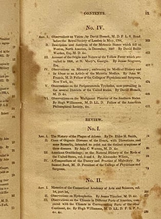The American Medical and Philosophical Register: or, Annals of Medicine, Natural History, Agriculture, and the Arts. Volume Third [Vol. 3]