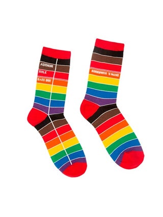Item #2339679 Library Pride Socks - Small. Out of Print