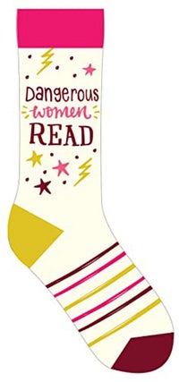 Item #2339818 Dangerous Women Read Socks. Gibbs Smith
