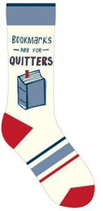 Item #2339877 Bookmarks are for Quitters Socks - Unisex. Gibbs Smith.