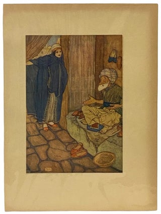 Item #2340072 Arabian Nights Tipped-in Color Plate Illustrated by Edmund Dulac, 1907