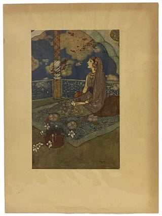 Item #2340074 Arabian Nights Tipped-in Color Plate Illustrated by Edmund Dulac, 1907