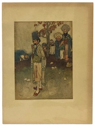 Item #2340085 Arabian Nights Tipped-in Color Plate Illustrated by Edmund Dulac, 1907