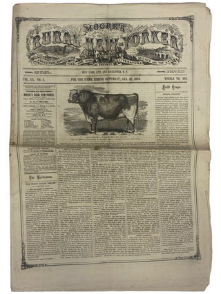 Item #2340090 Moore's Rural New-Yorker, Saturday, Jan. 16, 1869, Vol. XX, No. 3, Whole No. 991