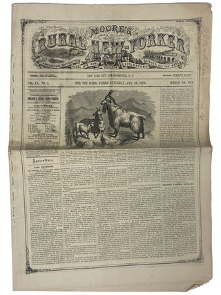 Item #2340091 Moore's Rural New-Yorker, Saturday, Jan. 30, 1869, Vol. XX, No. 5, Whole No. 993
