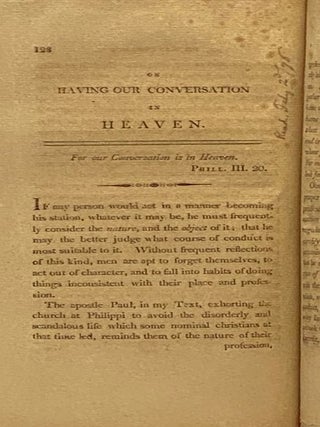 Discourses, on Various Subjects, Intended to Have Been Delivered in Philadelphia. to which are added, Some Others, Selected from the Same Author.