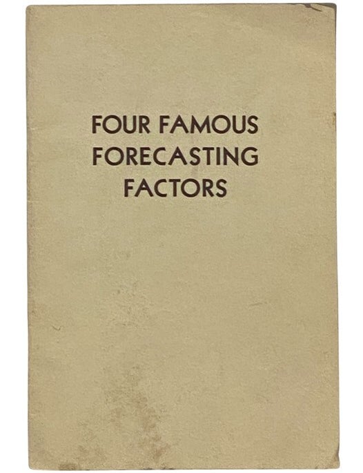 Item #2341502 Four Famous Forecasting Factors. Carroll Tillman.