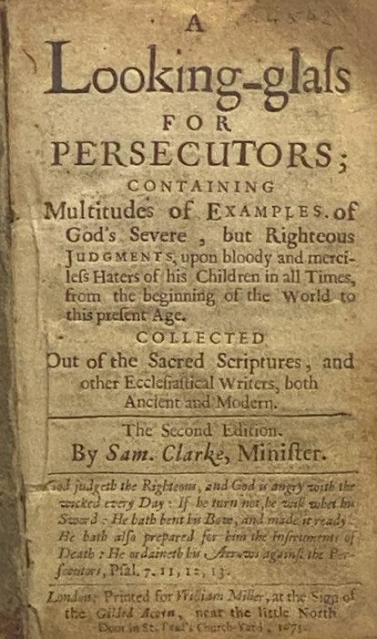 Merciless Examples A Looking-Glass for Persecutors; Containing Multitudes of Examples of ...