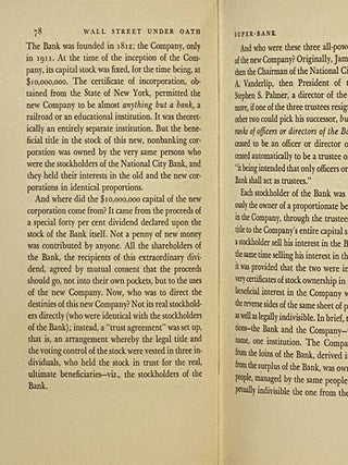 Wall Street Under Oath: The Story of Our Modern Money Changers