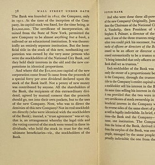Wall Street Under Oath: The Story of Our Modern Money Changers