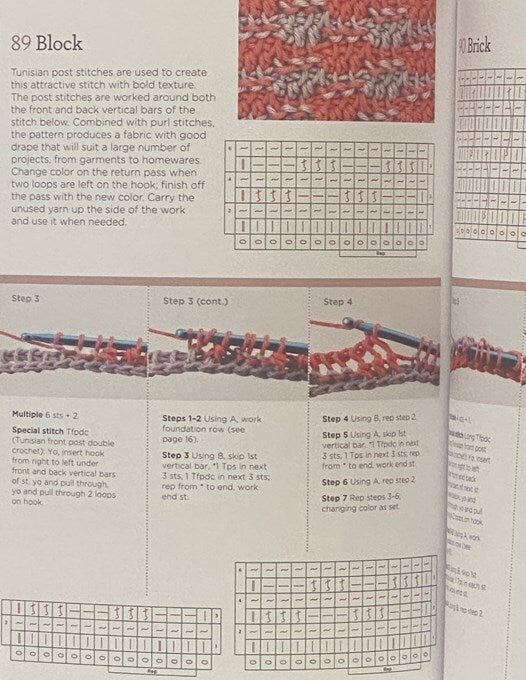 Tunisian Crochet Stitch Dictionary: 150 Essential Stitches with